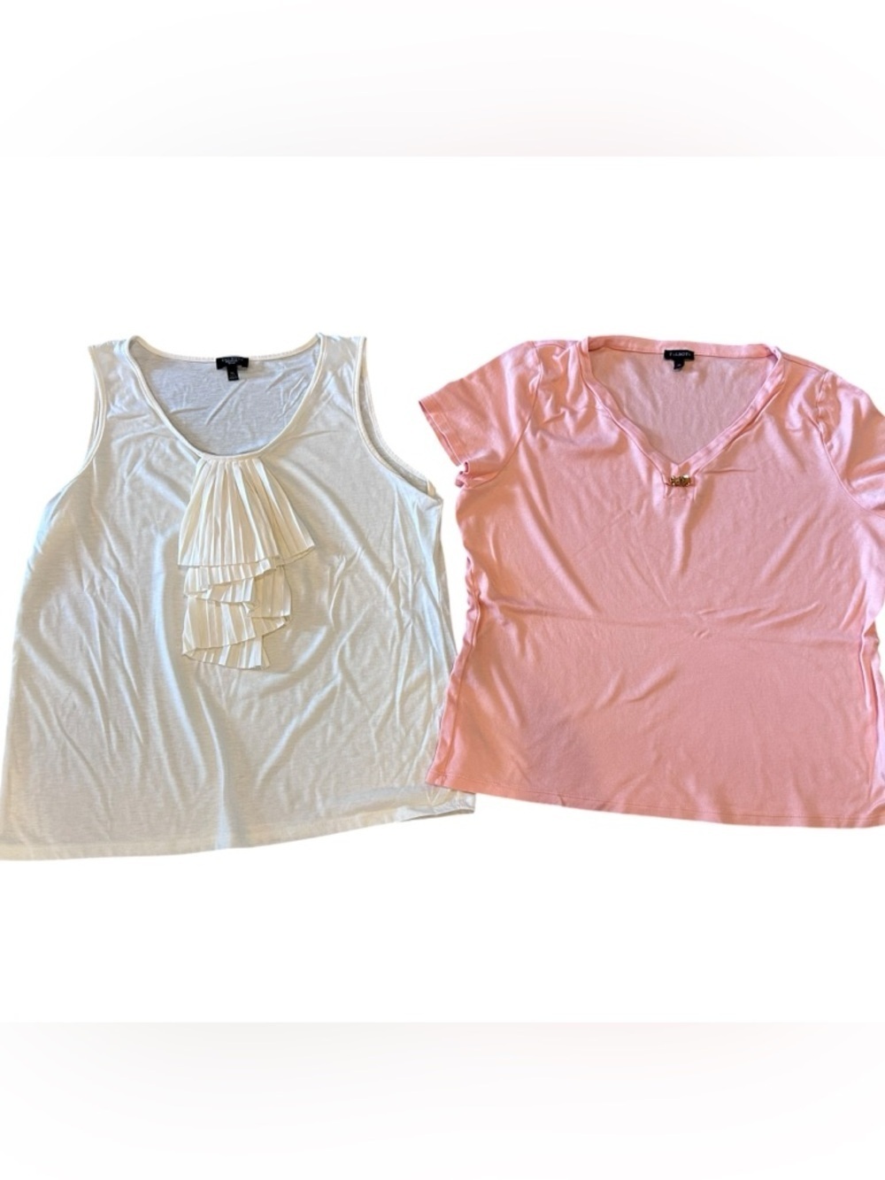 Women’s Talbots 2 Piece Cotton Tees T-shirt Tank Top Size XL - Picture 1 of 4
